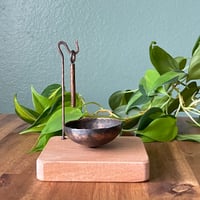 Image 2 of Hum Bowl Rest | handmade bronze singing bowl | Mahogany