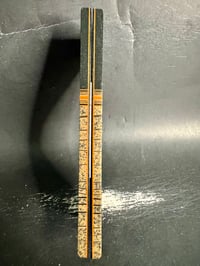 Image 4 of Richlite Micarta & Brown TOPO Grip-Tec GLOW Segmented Knife Scales