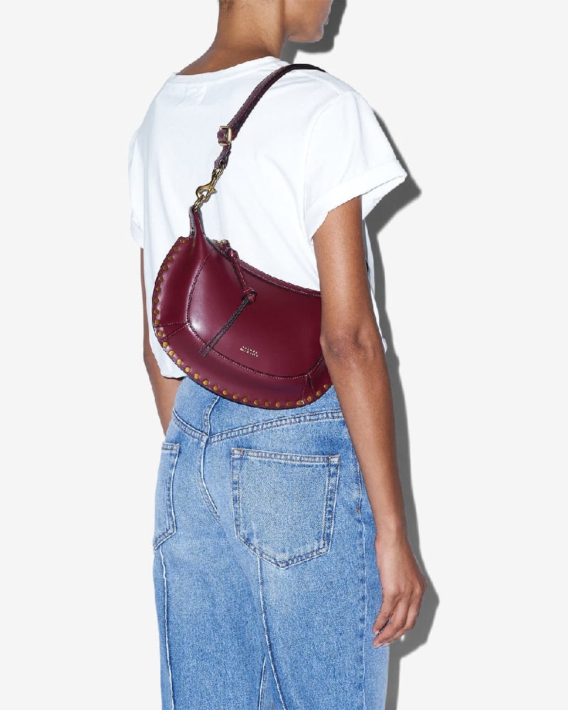 Image of ISABEL MARANT OSKAN MOON BAG BURGUNDY