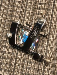 Image 2 of Coastal Waters Chrome plated Tattoo Machine Vintage - Silver Coils