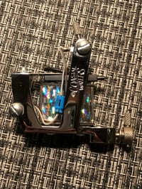 Image 4 of Coastal Waters Chrome plated Tattoo Machine Vintage - Silver Coils