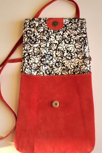 Image 3 of Winter Blossom Suede Crossbody Bag