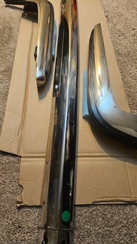 Image 1 of 240z Rear Bumper 3 piece (reproduction) - WITH RUBBERS - 70-72