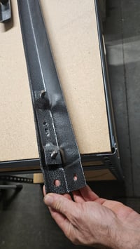 Image 5 of 240z Original Rear bumper 3 piece - WORKED - HOLES FILLED BLK TEXTURED PAINTED