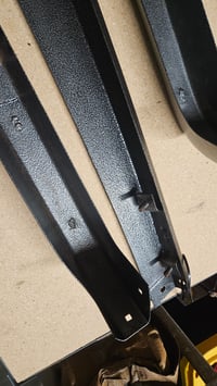 Image 6 of 240z Original Rear bumper 3 piece - WORKED - HOLES FILLED BLK TEXTURED PAINTED