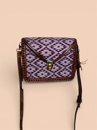 Leather- Light Blue and Brown