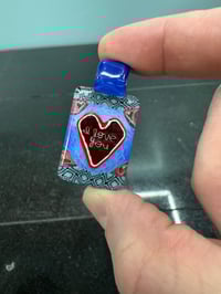 Image 1 of Mini I love you with teal and black 