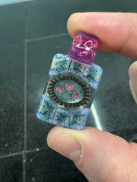 Image 1 of Mini Three roses pink and rainbow 