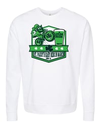 White Sperm Ride  Crew Sweatshirt