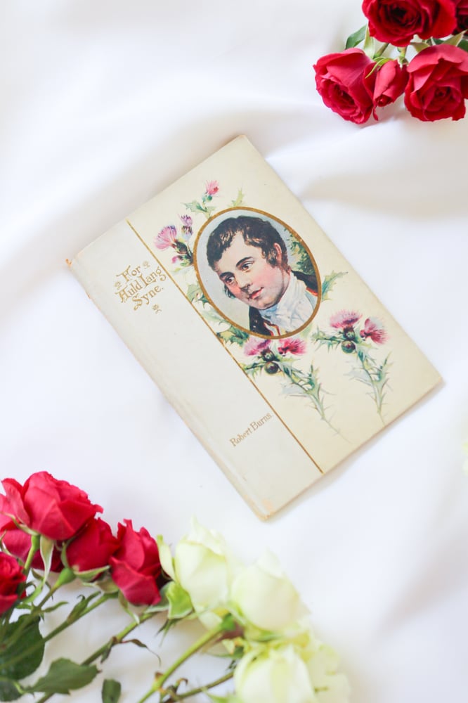 Image of Stunning Antique Victorian Auld Lang Syne Poem Book by Robert Burns 