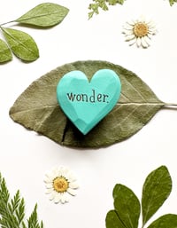 Image 3 of Wonder - Mini Wood Burned Heart
