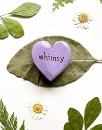 Image 3 of Whimsy - Mini Wood Burned Heart