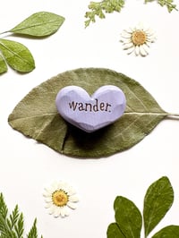 Image 3 of Wander - Mini Wood Burned Heart