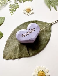 Image 2 of Wander - Mini Wood Burned Heart