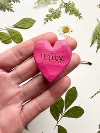 Image 1 of Unity - Mini Wood Burned Heart