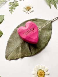 Image 2 of Unity - Mini Wood Burned Heart