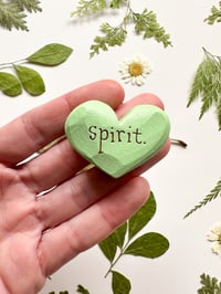 Image 1 of Spirit - Mini Wood Burned Heart