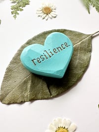 Image 2 of Resilience - Mini Wood Burned Heart