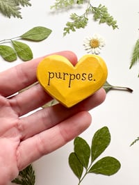 Image 1 of Purpose - Mini Wood Burned Heart