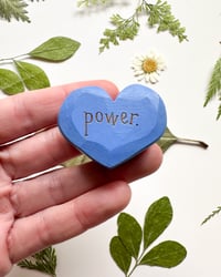 Image 1 of Power - Mini Wood Burned Heart