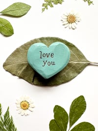 Image 3 of Love You - Mini Wood Burned Heart
