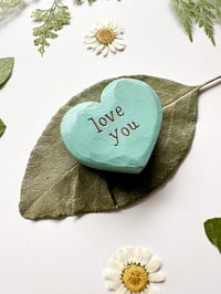 Image 2 of Love You - Mini Wood Burned Heart