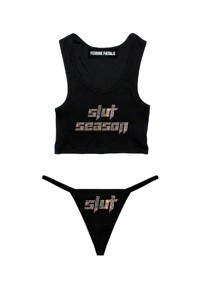 SLUT SEASON RHINESTONE TANK TOP SET