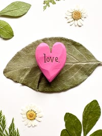 Image 3 of Love - Mini Wood Burned Heart