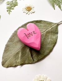 Image 2 of Love - Mini Wood Burned Heart