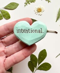 Image 1 of Intentional - Mini Wood Burned Heart