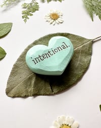Image 2 of Intentional - Mini Wood Burned Heart
