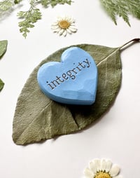 Image 2 of Integrity - Mini Wood Burned Heart