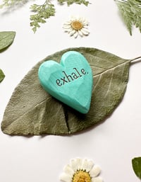 Image 2 of Exhale - Mini Wood Burned Heart