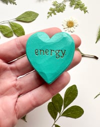 Image 1 of Energy - Mini Wood Burned Heart