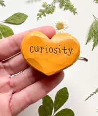 Image 1 of Curiosity - Mini Wood Burned Heart