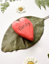 Image 2 of Clarity - Mini Wood Burned Heart