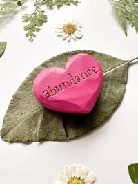 Image 2 of Abundance - Mini Wood Burned Heart