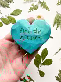 Image 1 of Find the Glimmers - Small Wood Burned Heart