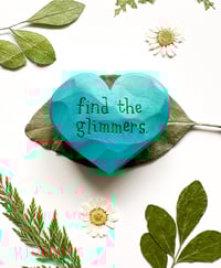 Image 3 of Find the Glimmers - Small Wood Burned Heart