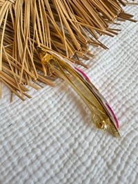 Image 2 of Grande barrette Paulette Rose vif