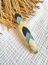 Image 1 of Grande barrette Paulette Marine