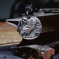 Image 1 of Athenian Owl Tetradrachm EDC Fidget Clicker Keychain