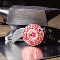 Image 3 of Imperial Japanese 5 Sen Ruby & Niiro EDC Fidget Clicker Keychain