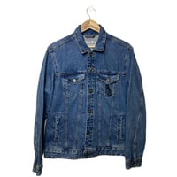 Image 2 of BLOUSON JEAN / DENIM COTON/ LEOPARD