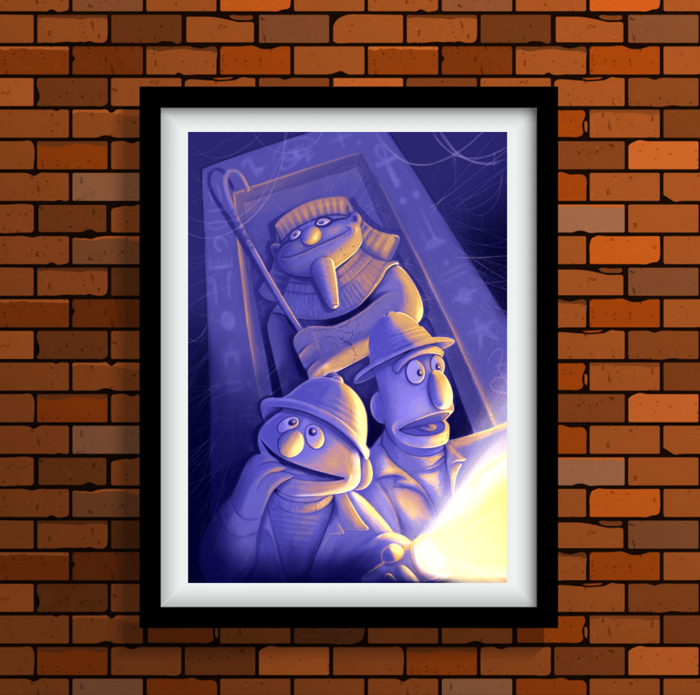 A3 EGYPTIAN STREET POSTER PRINT
