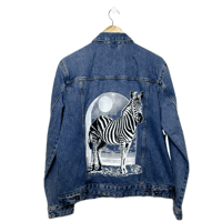 Image 1 of BLOUSON JEAN / DENIM COTON/ ZEBRE