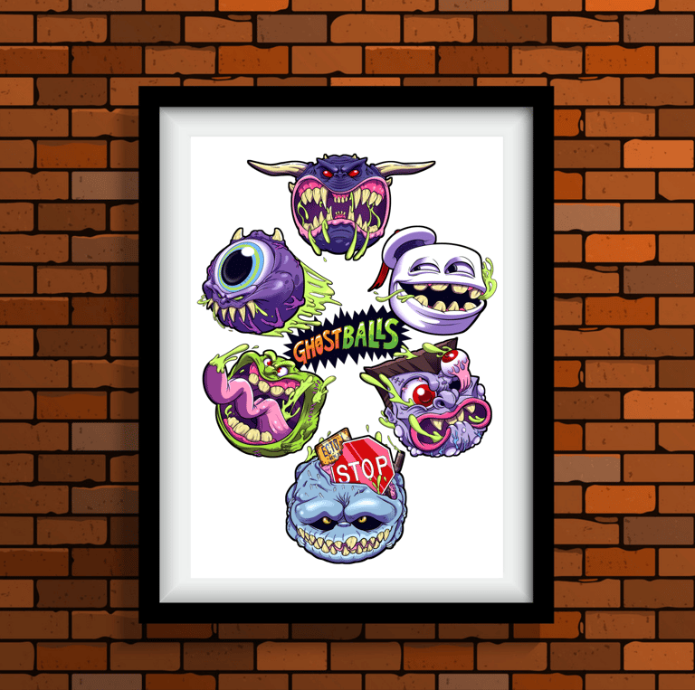 A3 GHOST BALLS POSTER PRINT