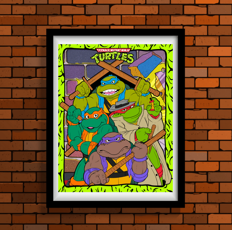 A3 TURTLE TOYS POSTER PRINT