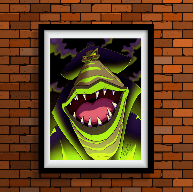 A3 GREEN MAN POSTER PRINT
