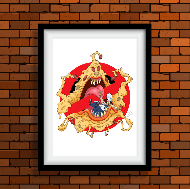 A3 HAUNTED PIZZA POSTER PRINT